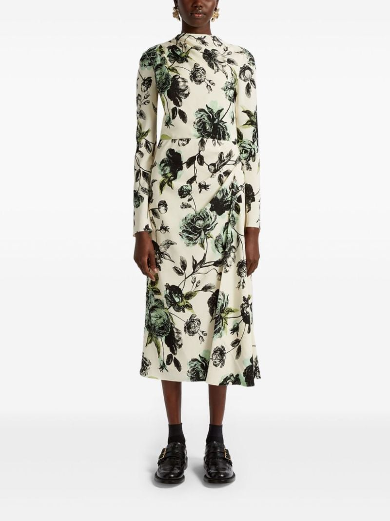 Draped Midi Dress