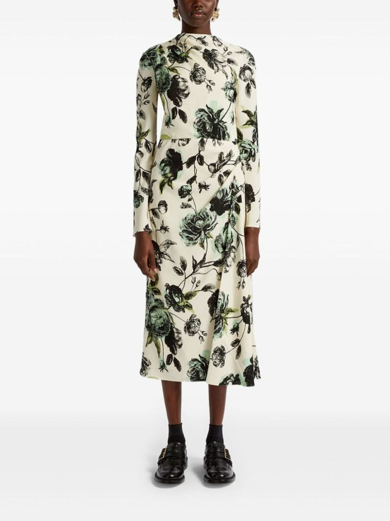Draped Midi Dress