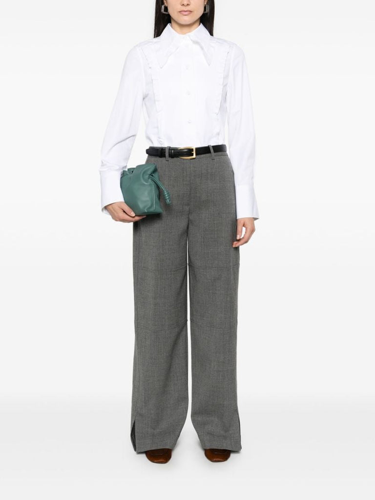 Ruffle-trim Shirt
