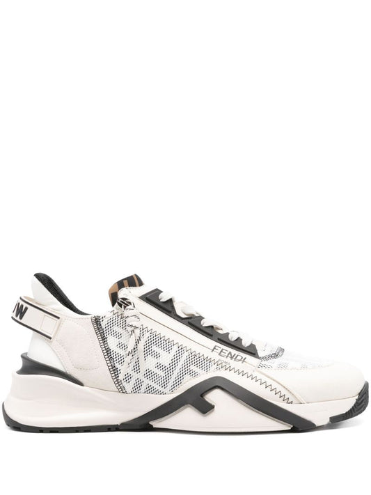 White Fendi Flow Sneakers