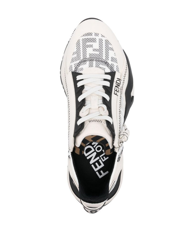 White Fendi Flow Sneakers