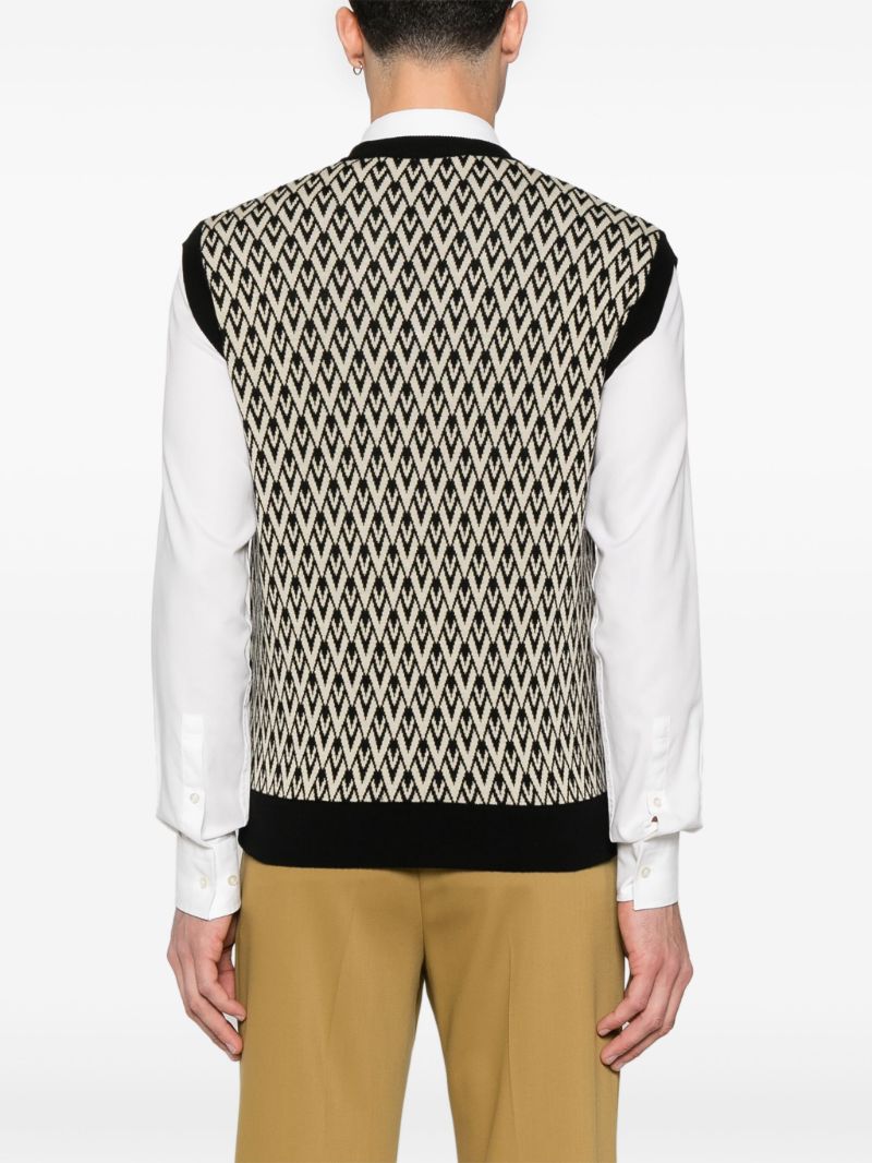 Black Toute La V Vest