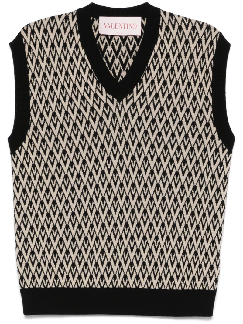 Black Toute La V Vest