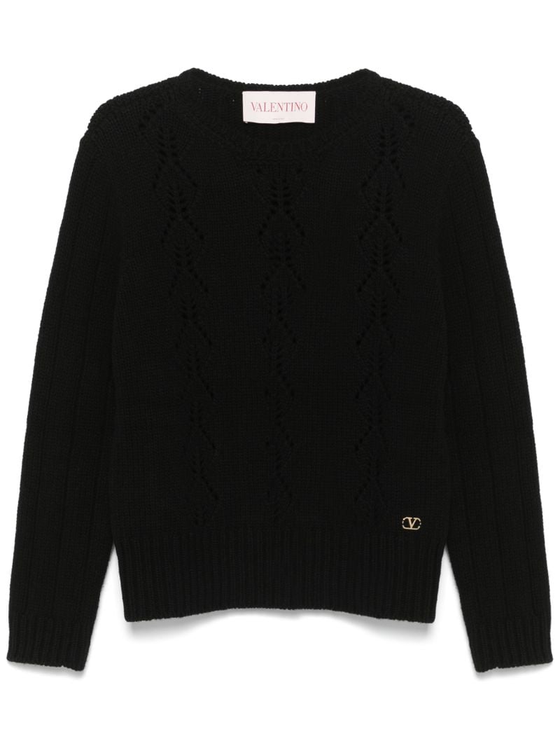 Black Vlogo Signature Sweater
