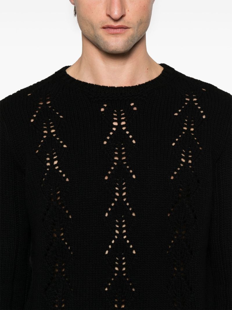 Black Vlogo Signature Sweater