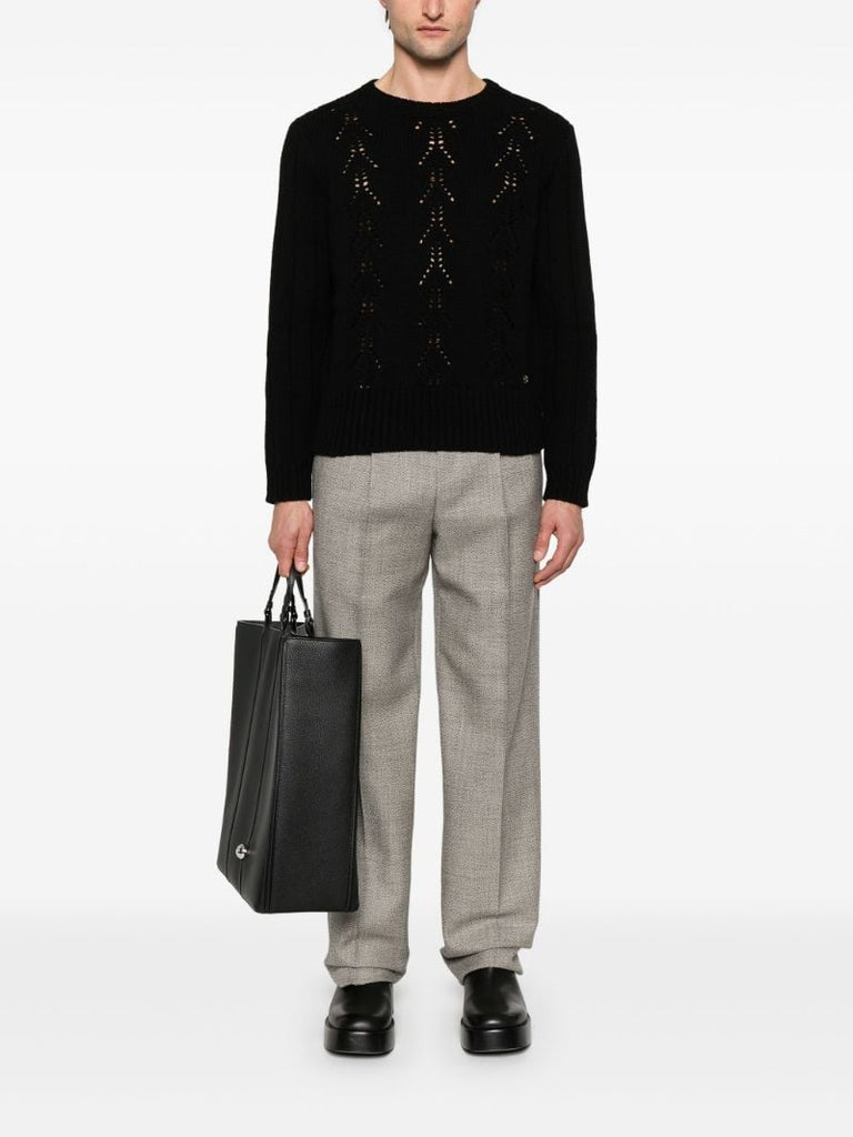 Black Vlogo Signature Sweater