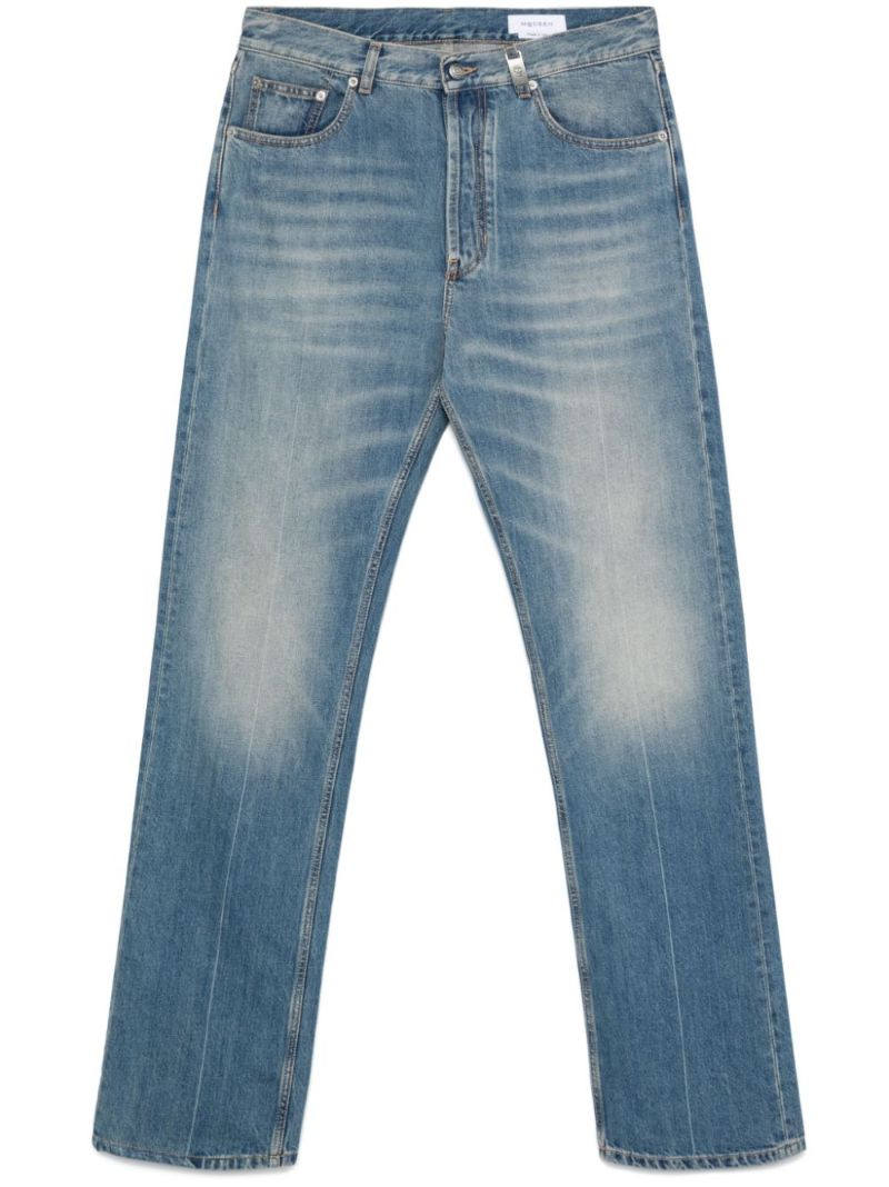 Blue Straight-leg Jeans