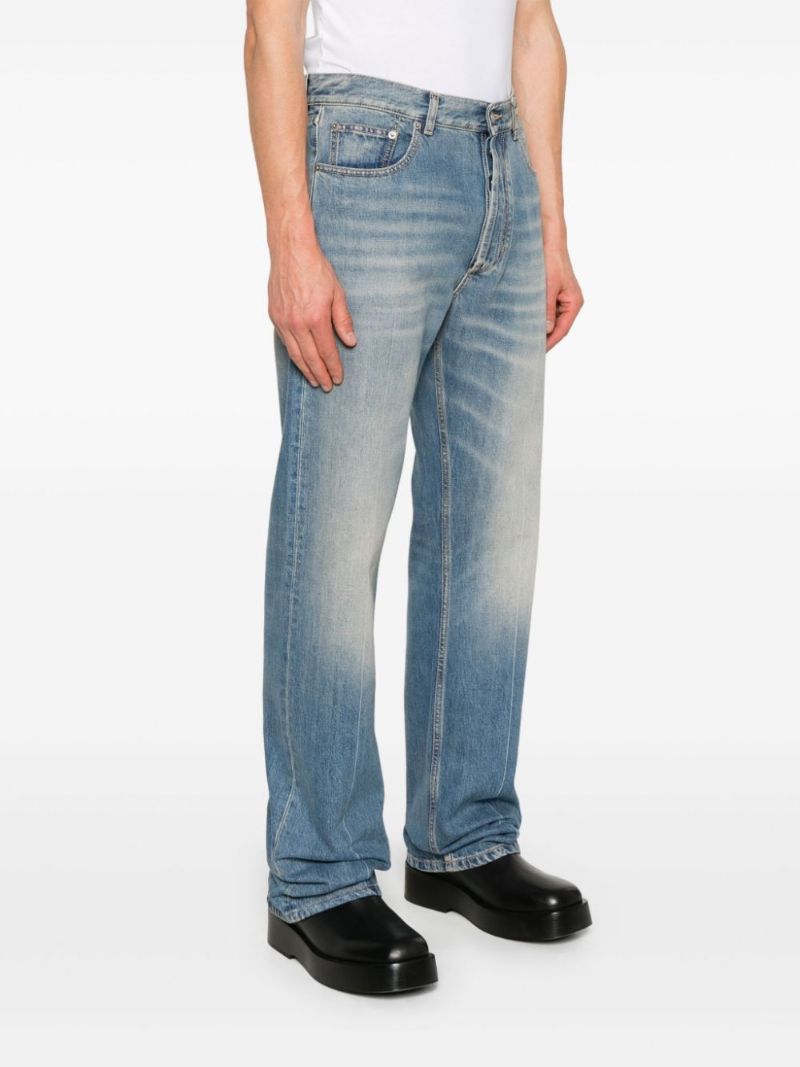Blue Straight-leg Jeans