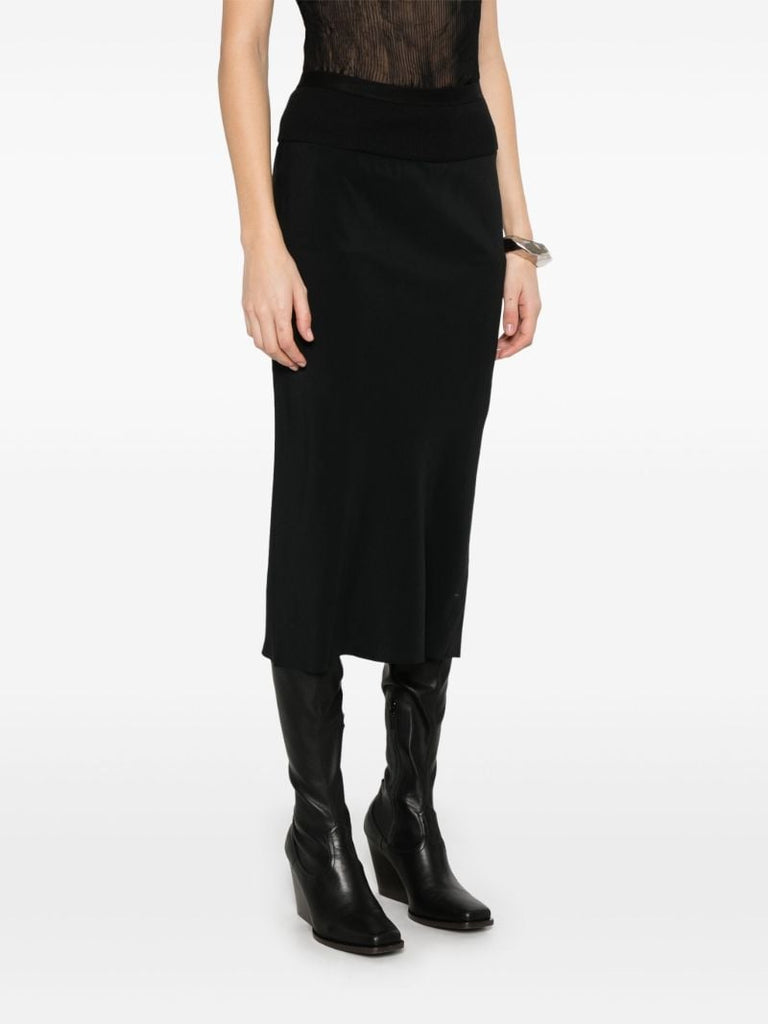 Knee Bias Midi Skirt