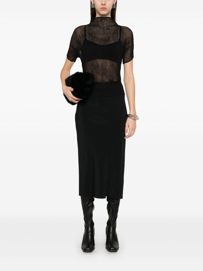 Knee Bias Midi Skirt