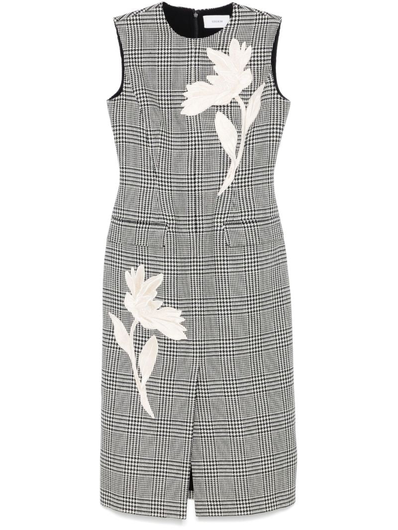 Grey Houndstooth Dress