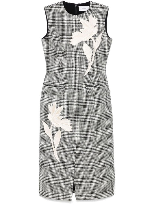 Grey Houndstooth Dress