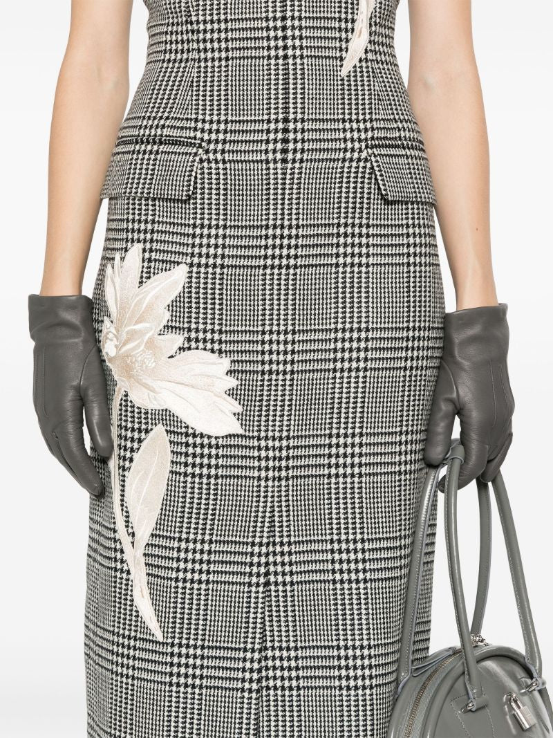 Grey Houndstooth Dress