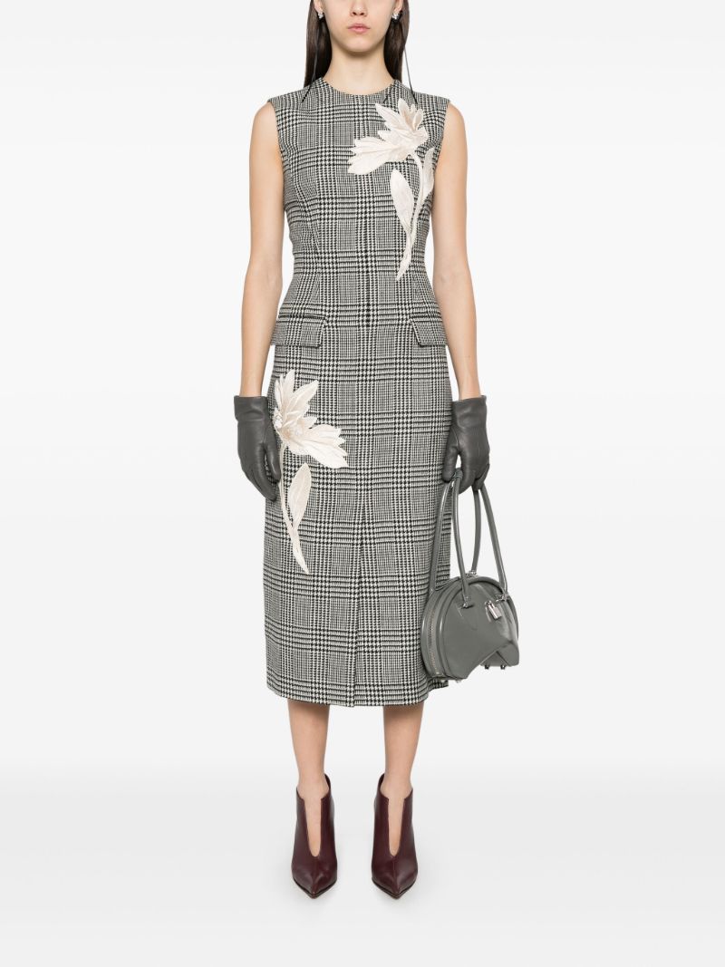 Grey Houndstooth Dress
