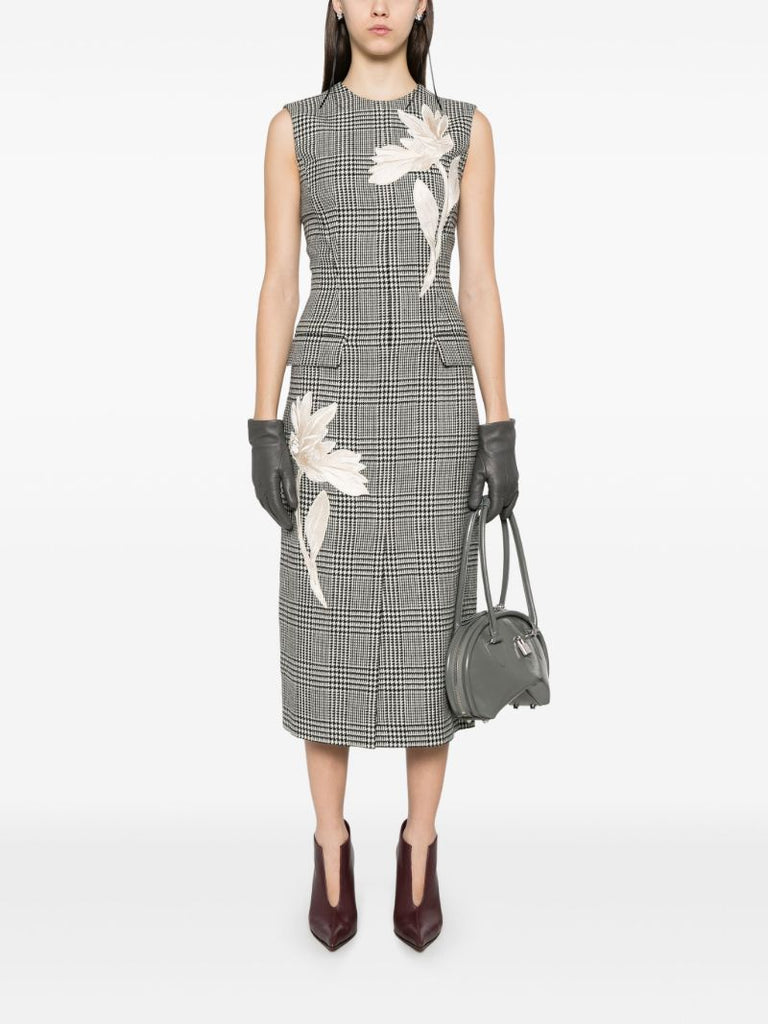 Grey Houndstooth Dress