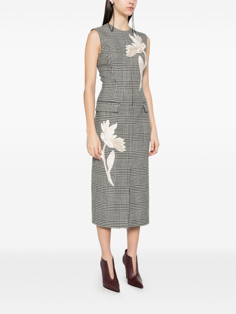 Grey Houndstooth Dress