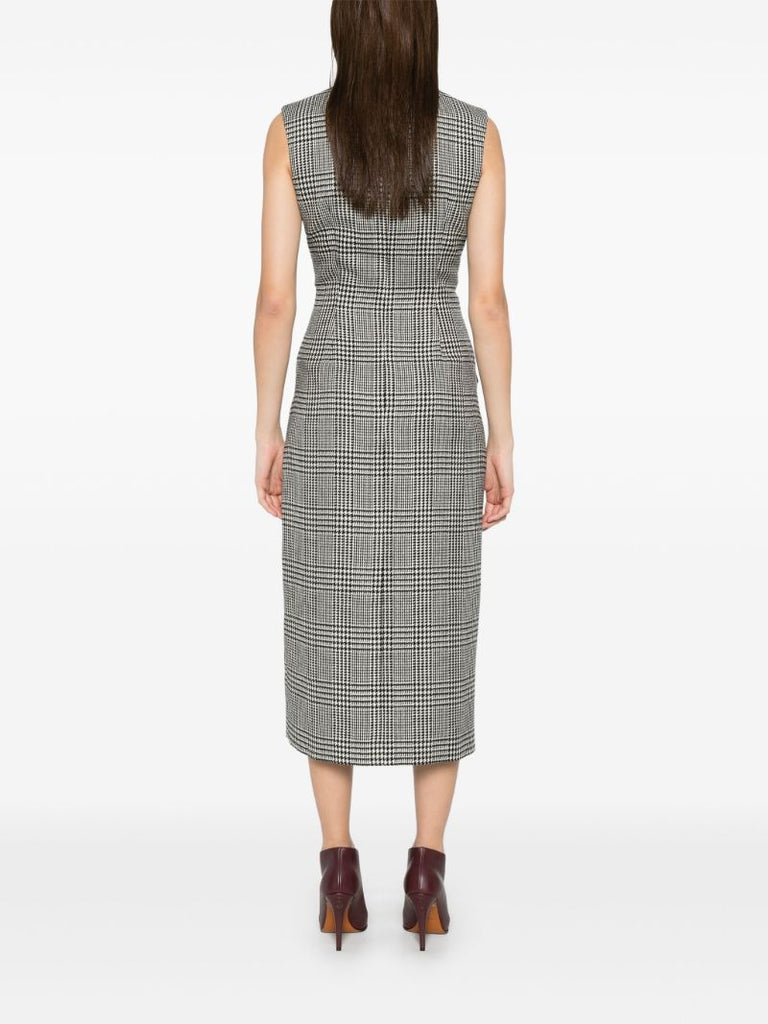 Grey Houndstooth Dress