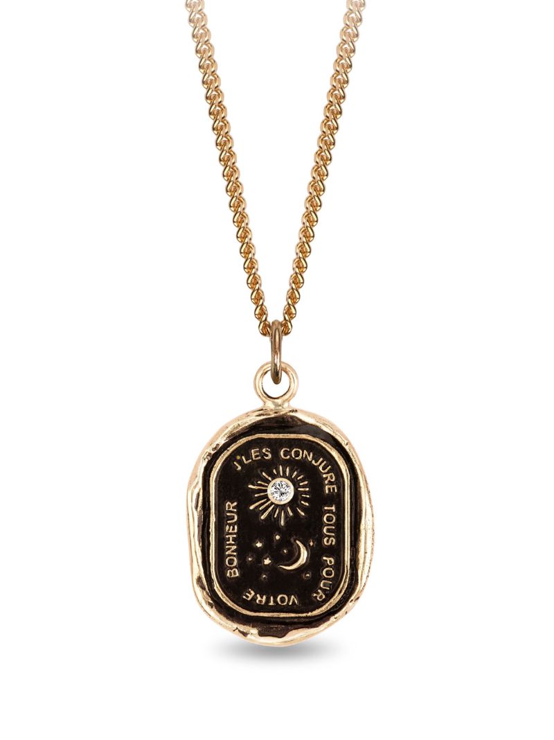 14k Yellow Gold Everything for You Diamond Pendant Charm