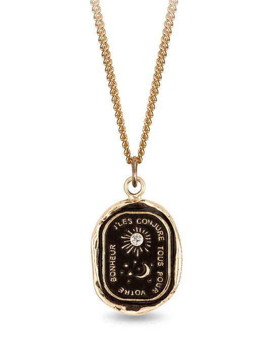 14k Yellow Gold Everything for You Diamond Pendant Charm