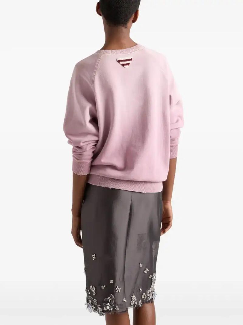 Pink Logo-print Sweatshirt