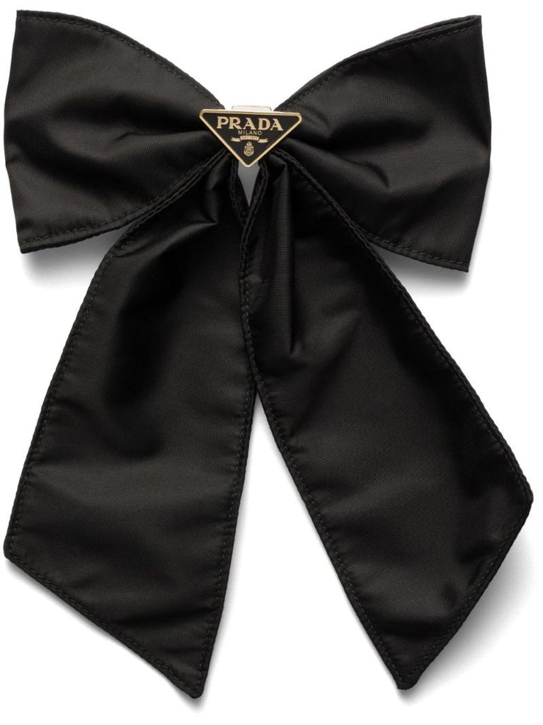 Triangle-logo Hair Bow