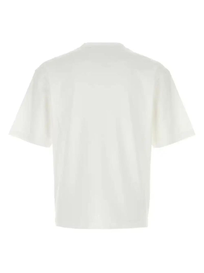 White Logo-embroidered T-shirt