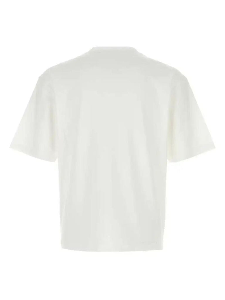 White Logo-embroidered T-shirt