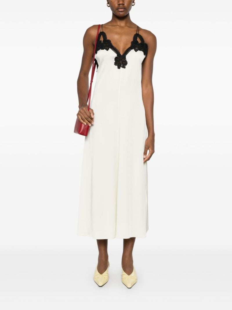 White Lace-trim Dress