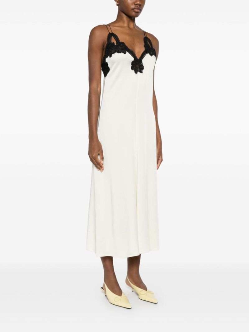 White Lace-trim Dress