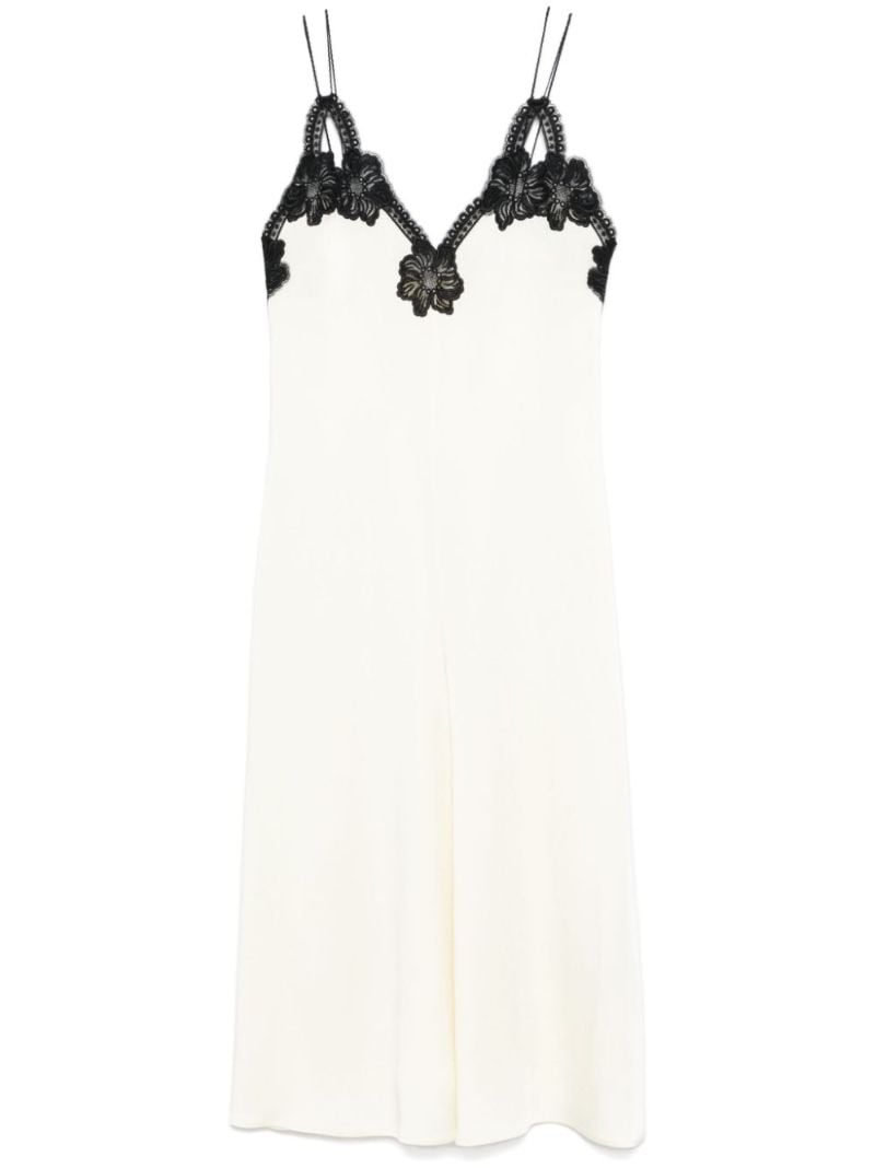 White Lace-trim Dress