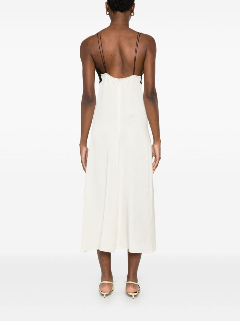 White Lace-trim Dress