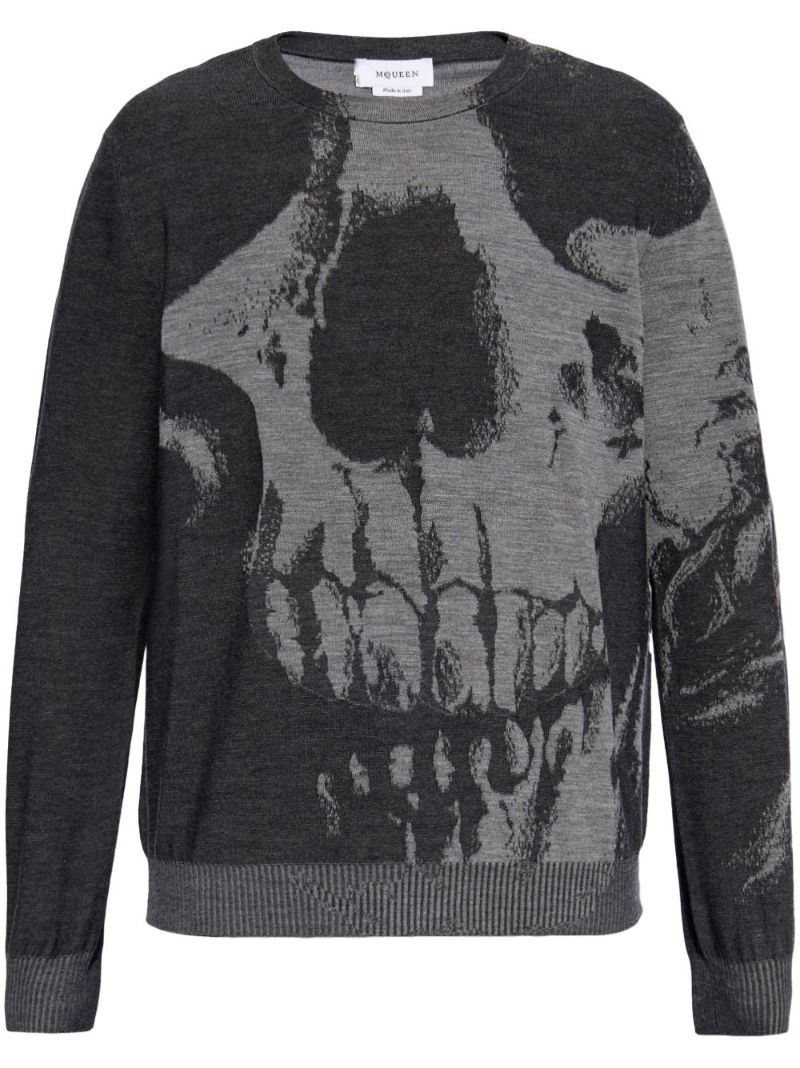 Black Skull-print Sweater