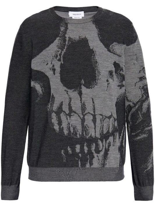 Black Skull-print Sweater