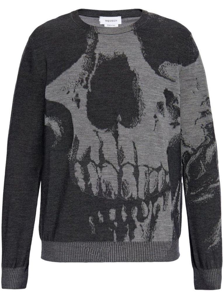Black Skull-print Sweater
