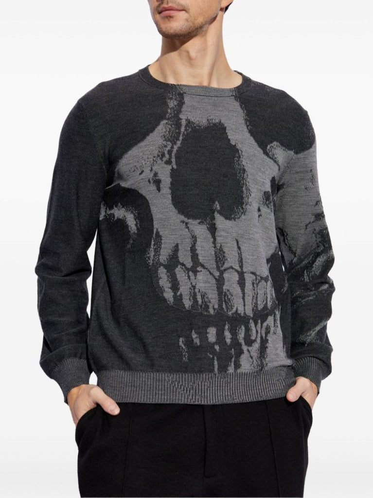 Black Skull-print Sweater