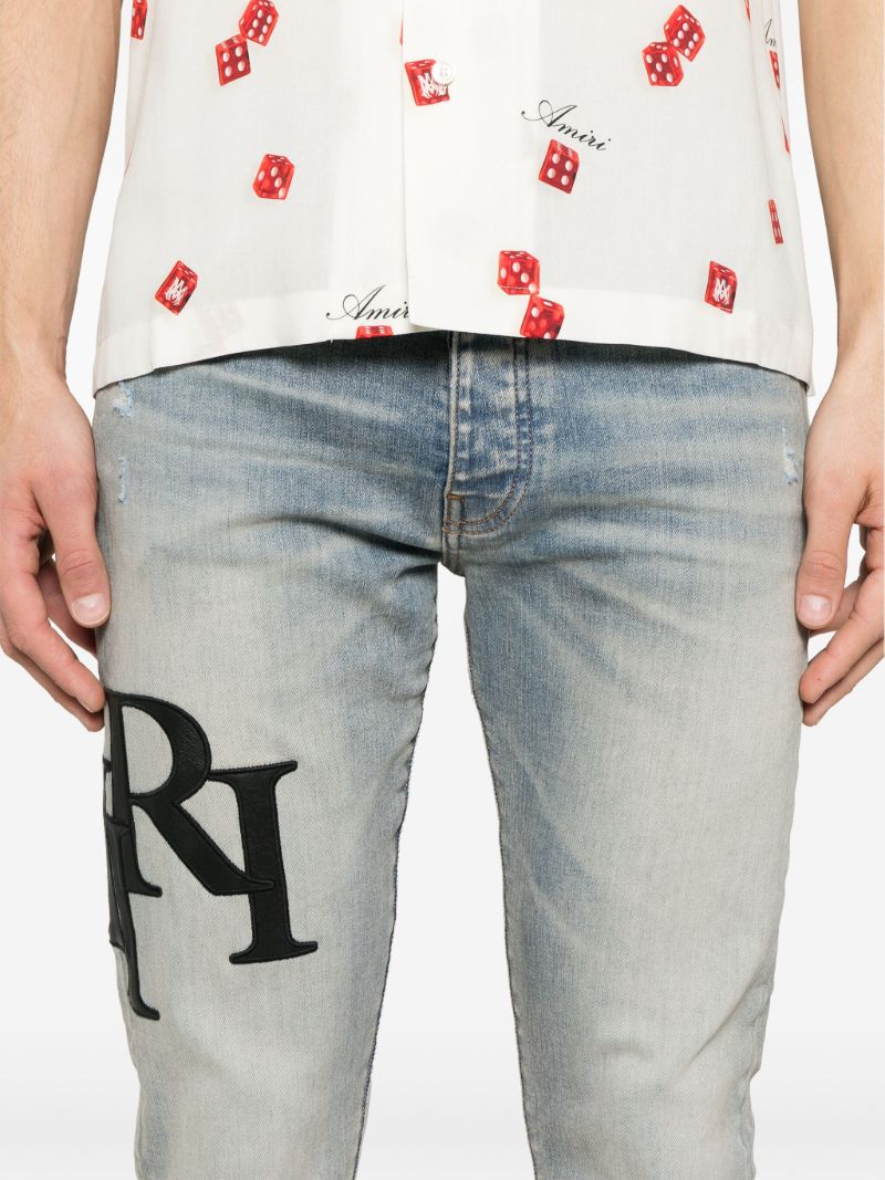 Staggered-logo Jeans