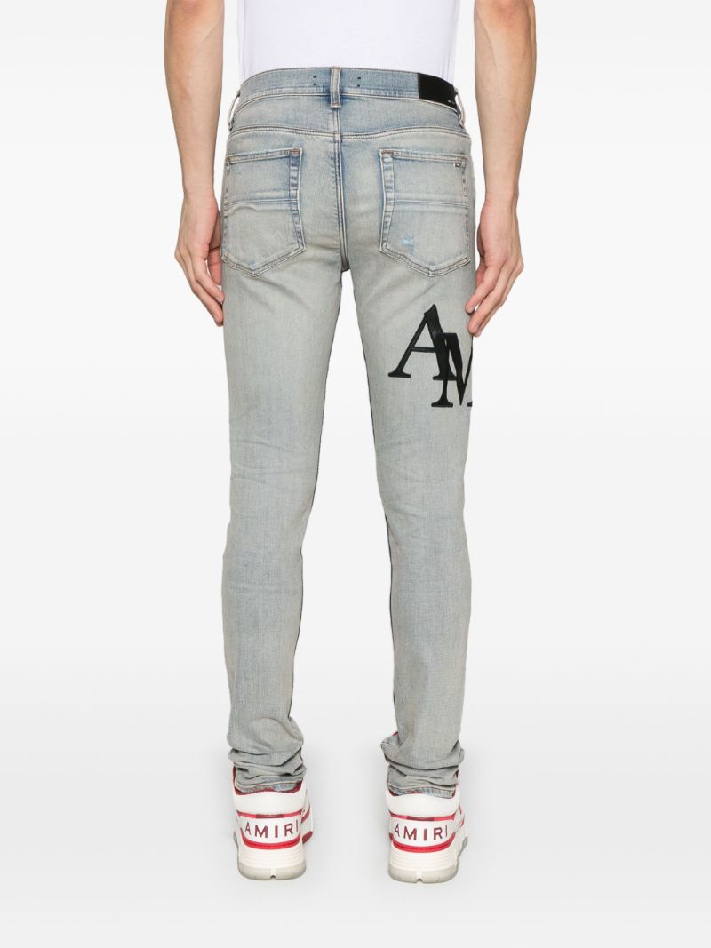 Staggered-logo Jeans