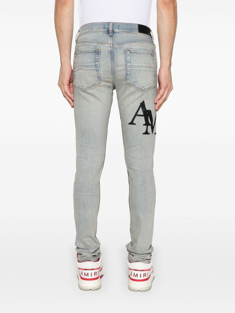 Staggered-logo Jeans