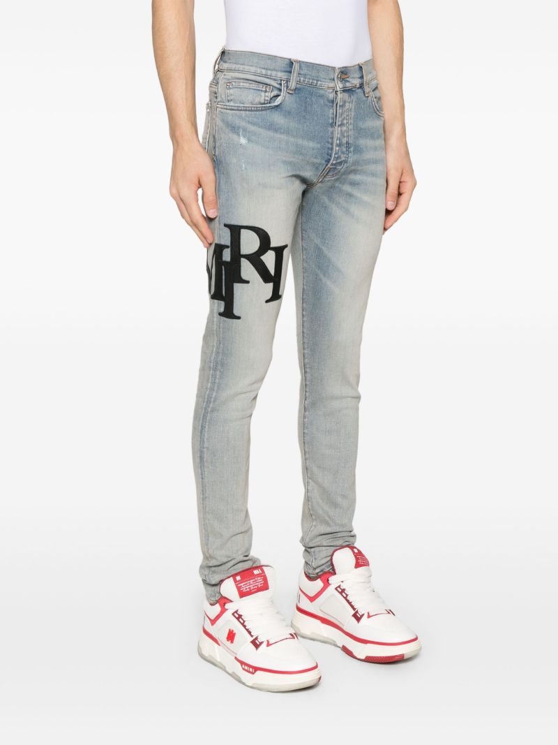 Staggered-logo Jeans