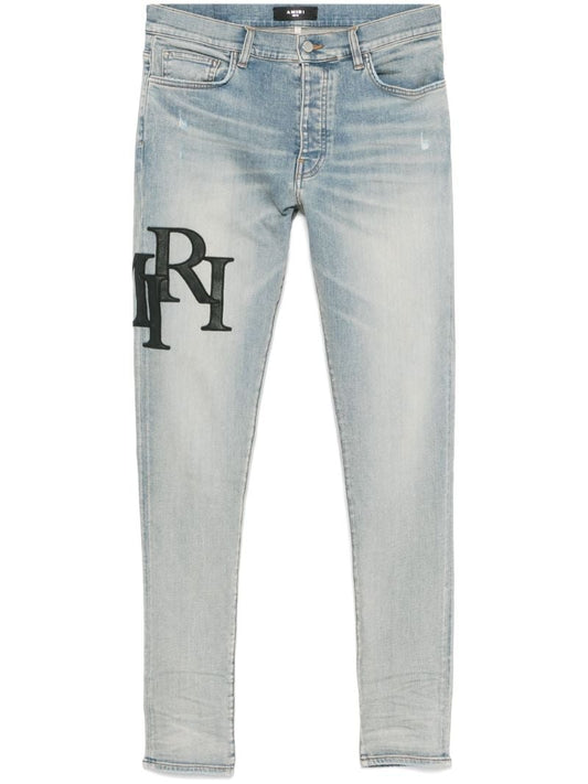 Staggered-logo Jeans