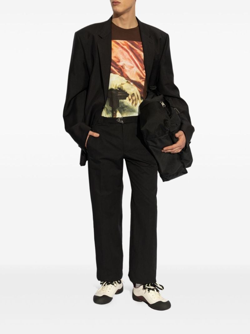 Black Arrow-belt Trousers