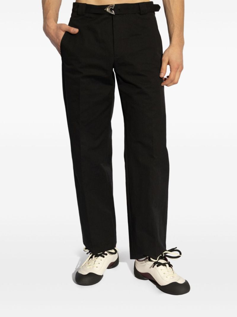 Black Arrow-belt Trousers