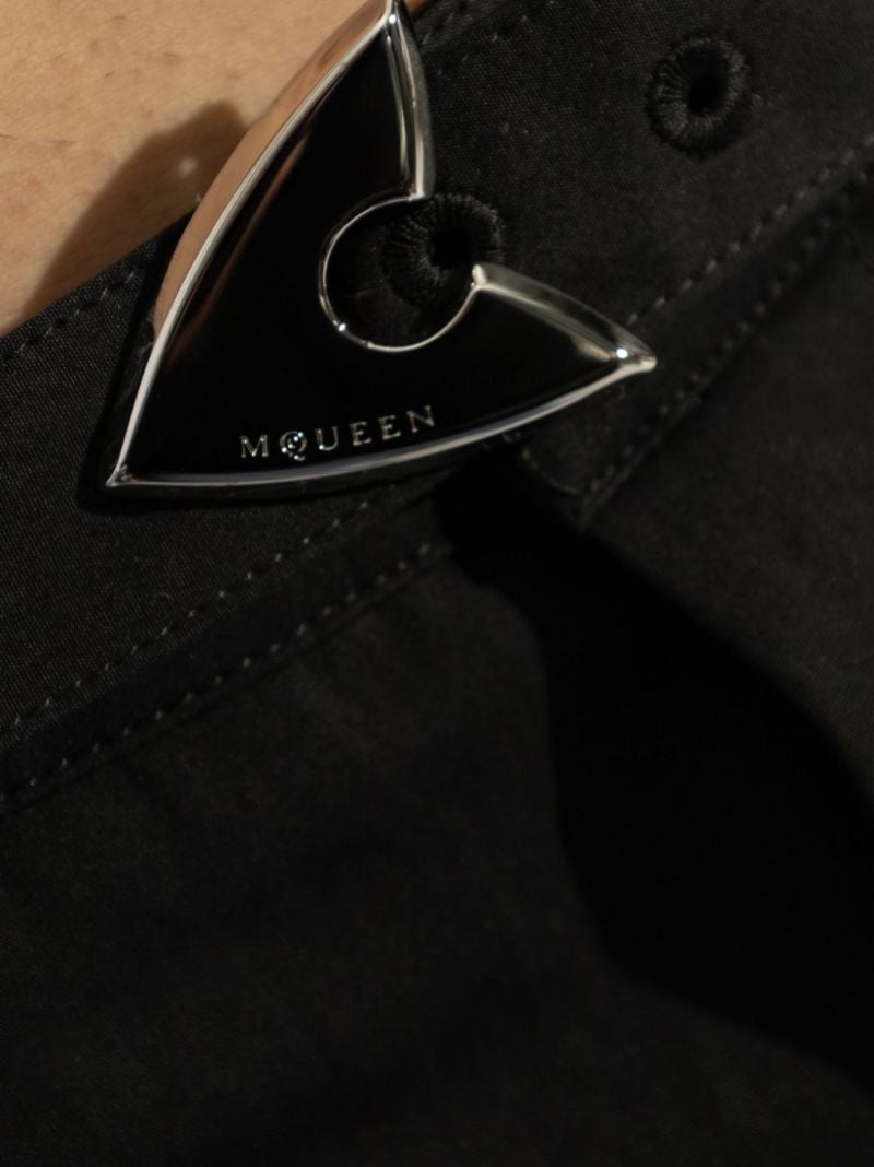 Black Arrow-belt Trousers