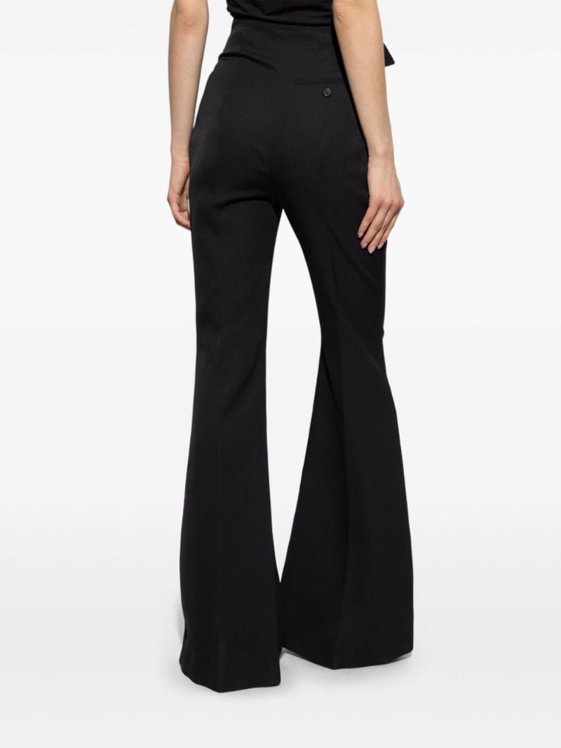Black Foldover-waist Trousers