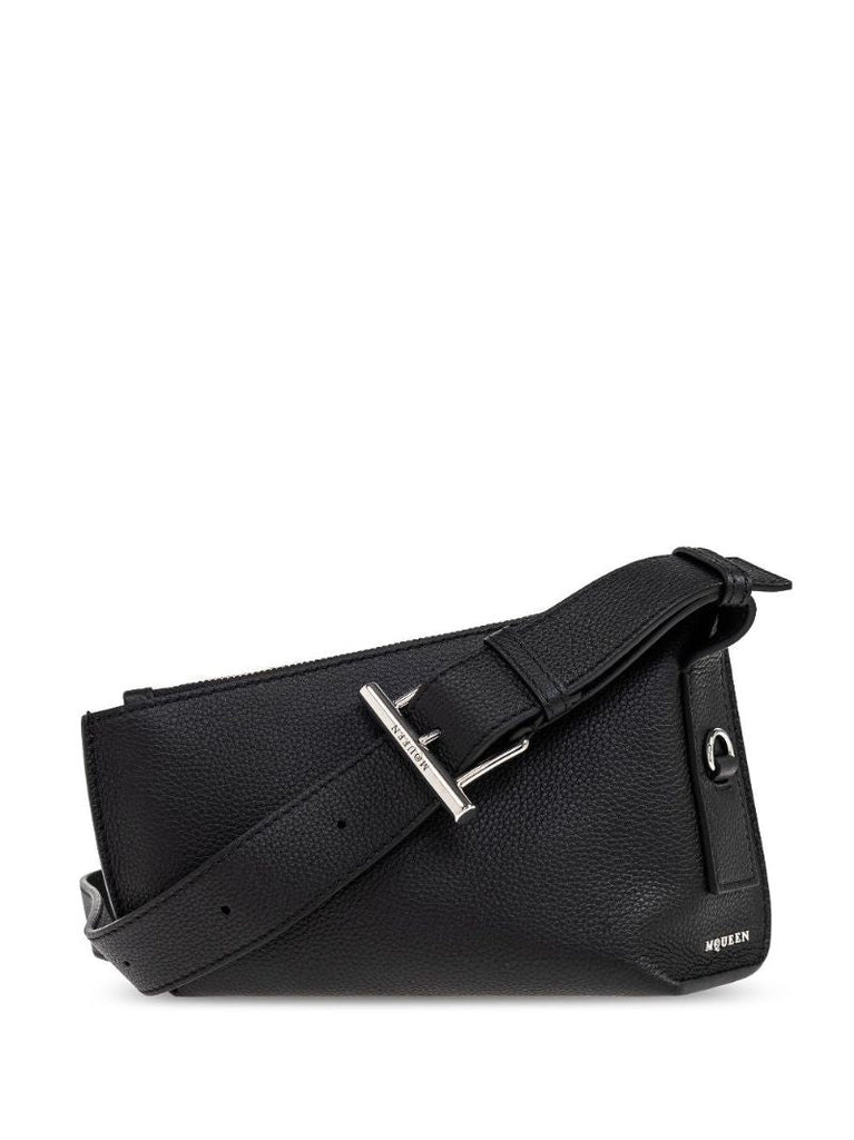 Black T-bar Cross Body Bag