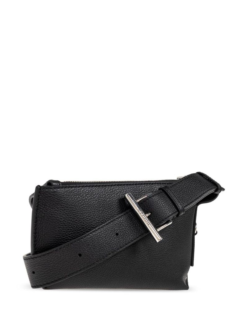 Black T-bar Cross Body Bag