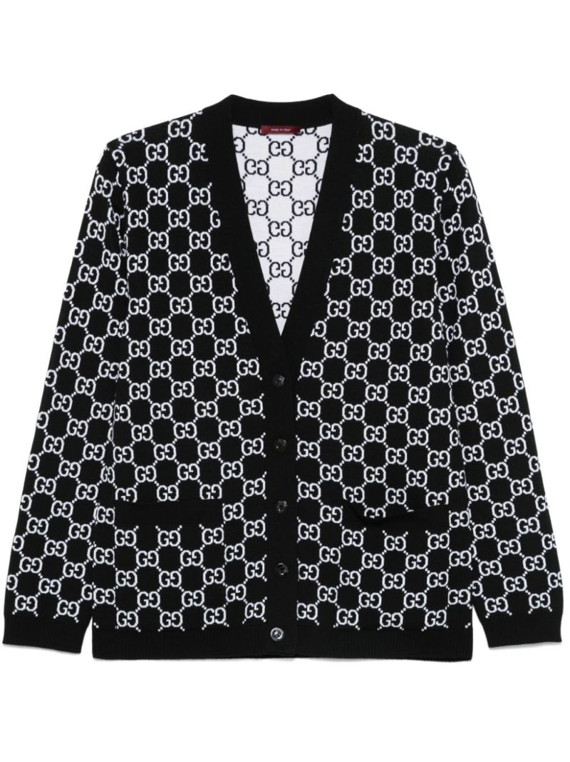 Gg-jacquard Reversible Cardigan