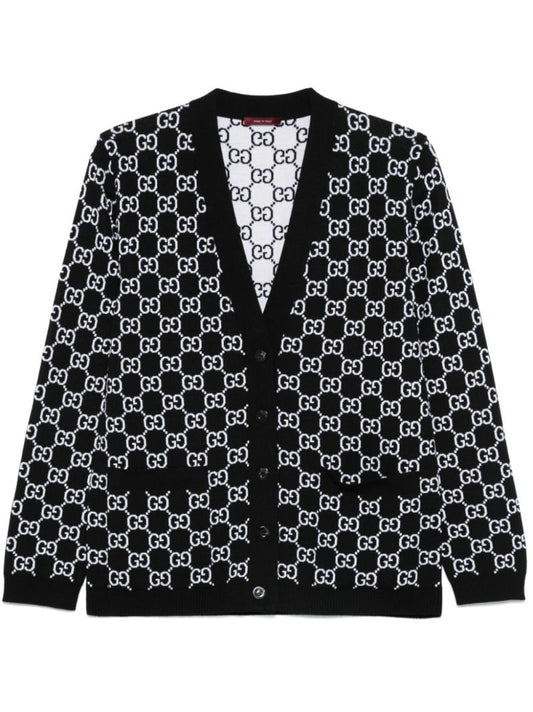 Gg-jacquard Reversible Cardigan