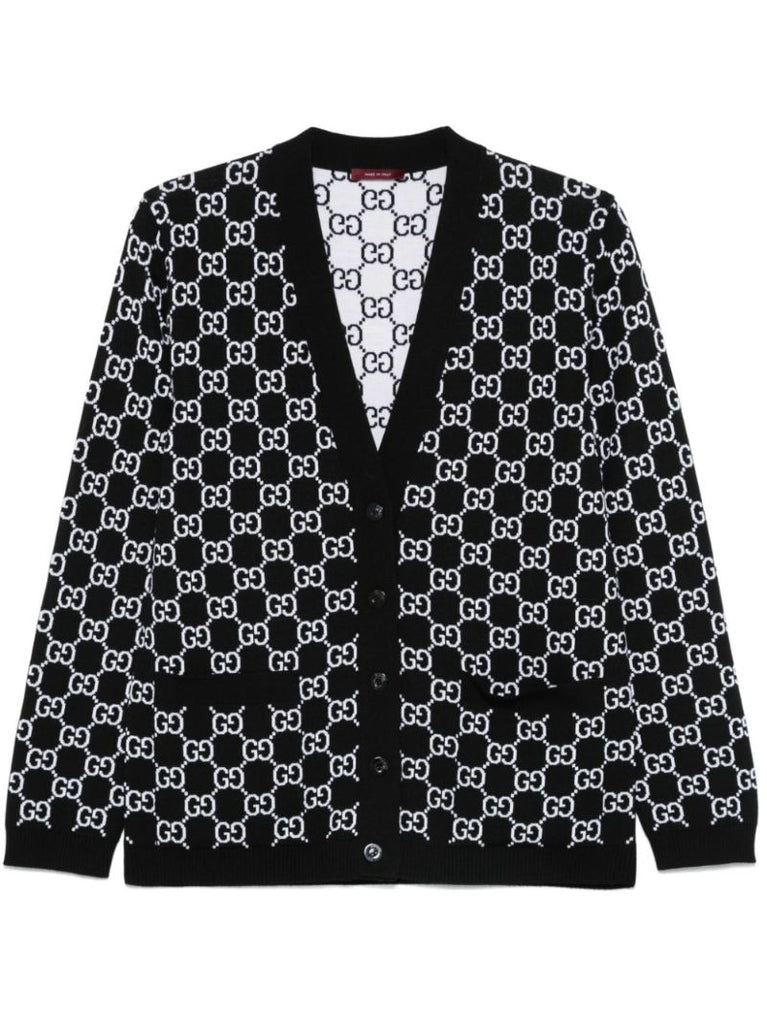 Gg-jacquard Reversible Cardigan