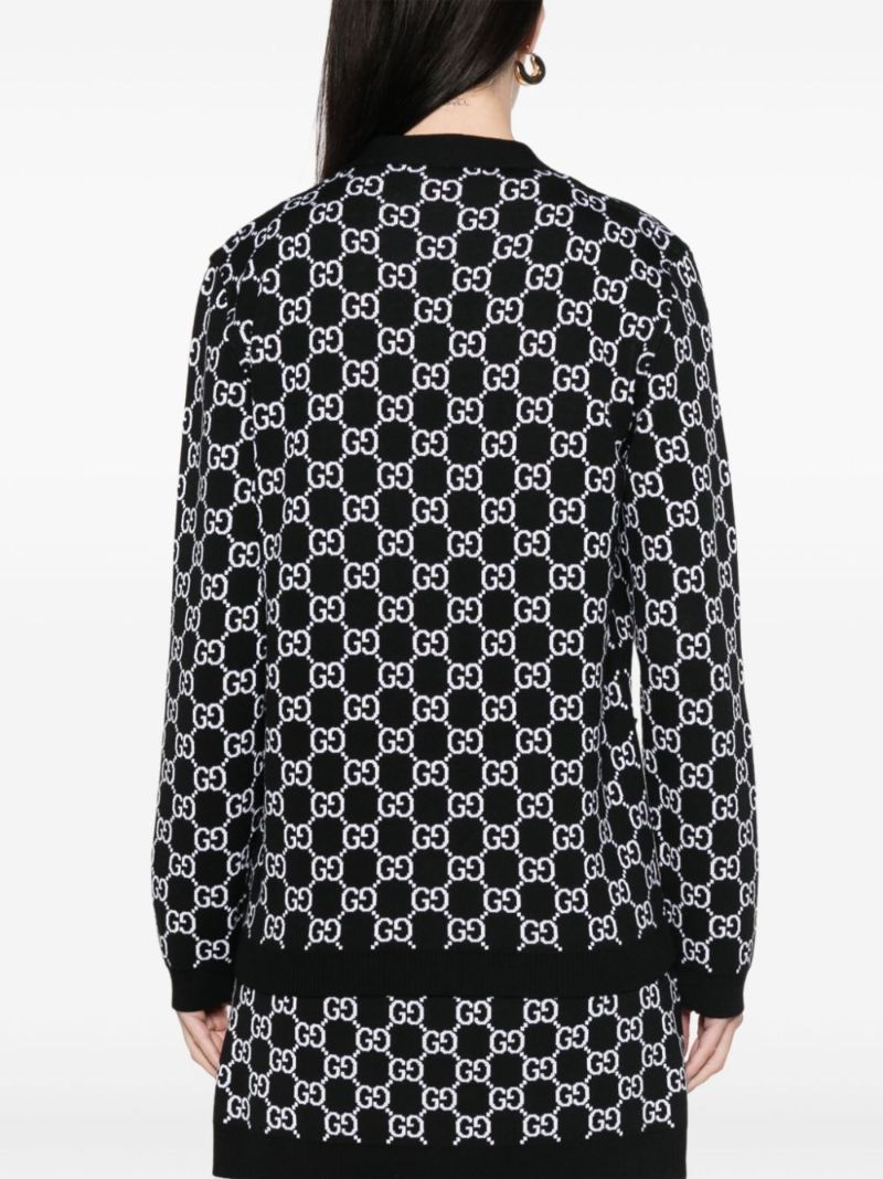 Gg-jacquard Reversible Cardigan